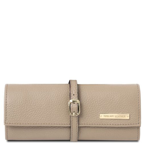 Soft leather jewellery case